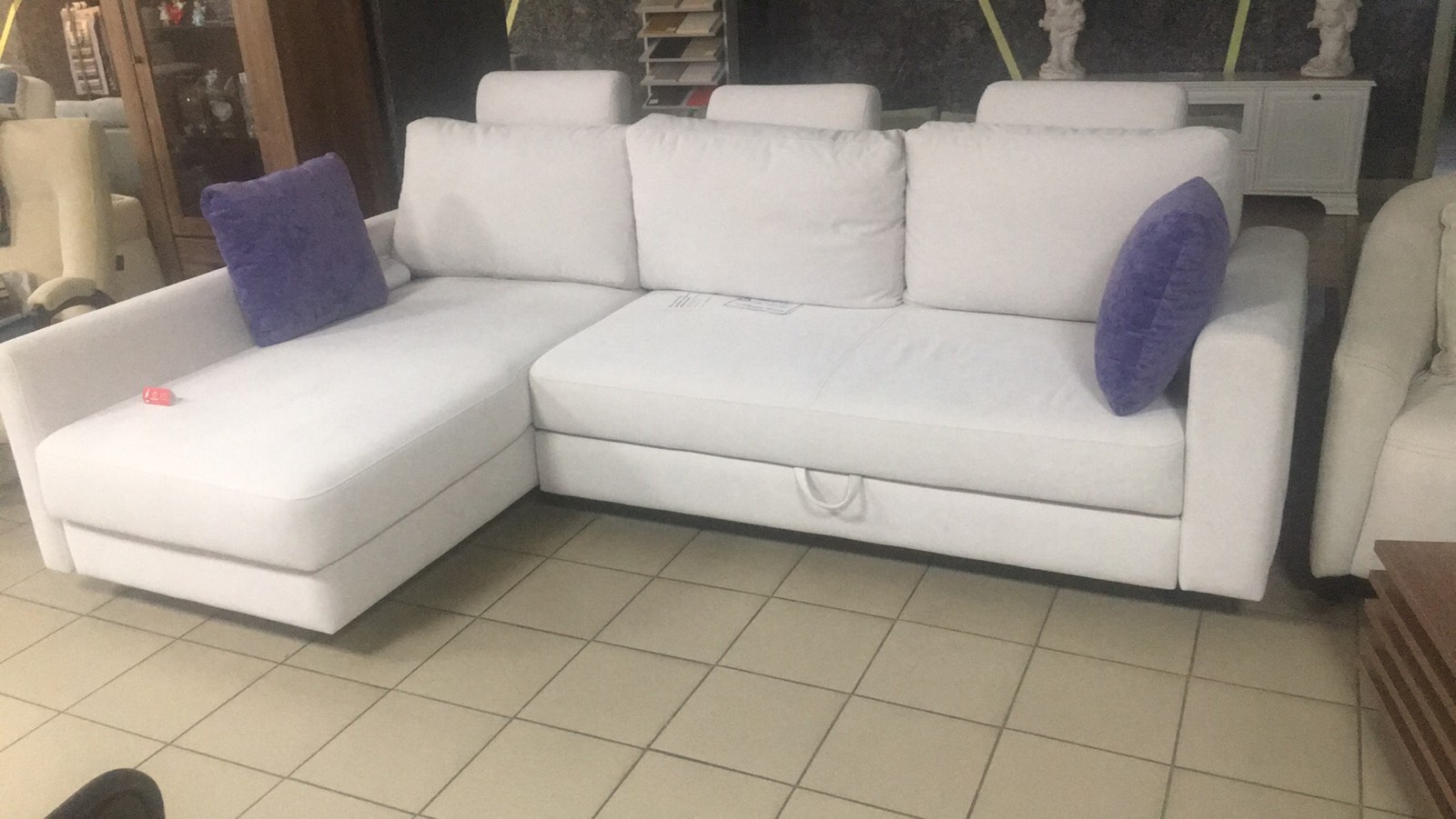 Диваны Верона Люкс в наличии. Мозырь Лайфмебель  Д 1197  Мосс 1 крем(белкрафт)