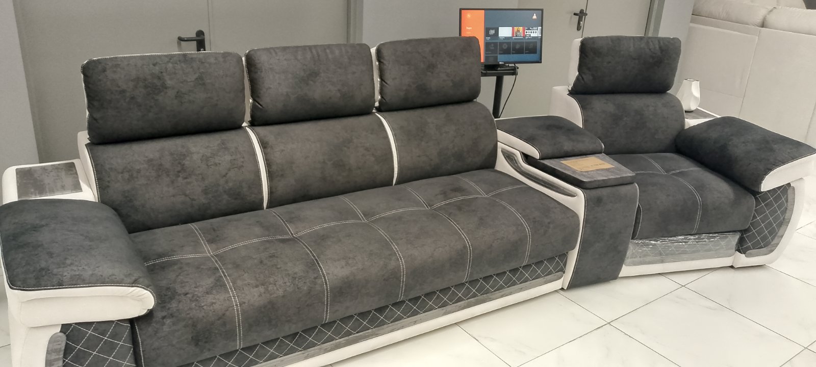 Диваны Айпетри Люкс в наличии. г.Минск ТЦ Першы Д 4347  Брабус 17/тедди 302