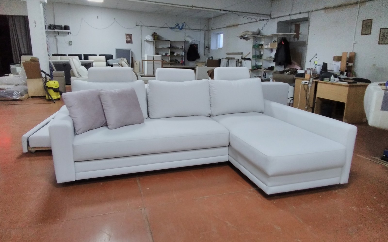 Диваны Верона Люкс в наличии. Склад Д 1265 Мосс 1 крем  боковой удлиненный 10 см     В1   (Бр)